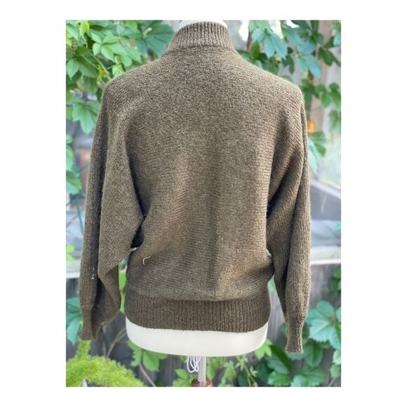 Vintage 70s Cardigan Kid Mohair Knit Turkey Applique Kitsch Sz 42 OOAK - Picture 9 of 16